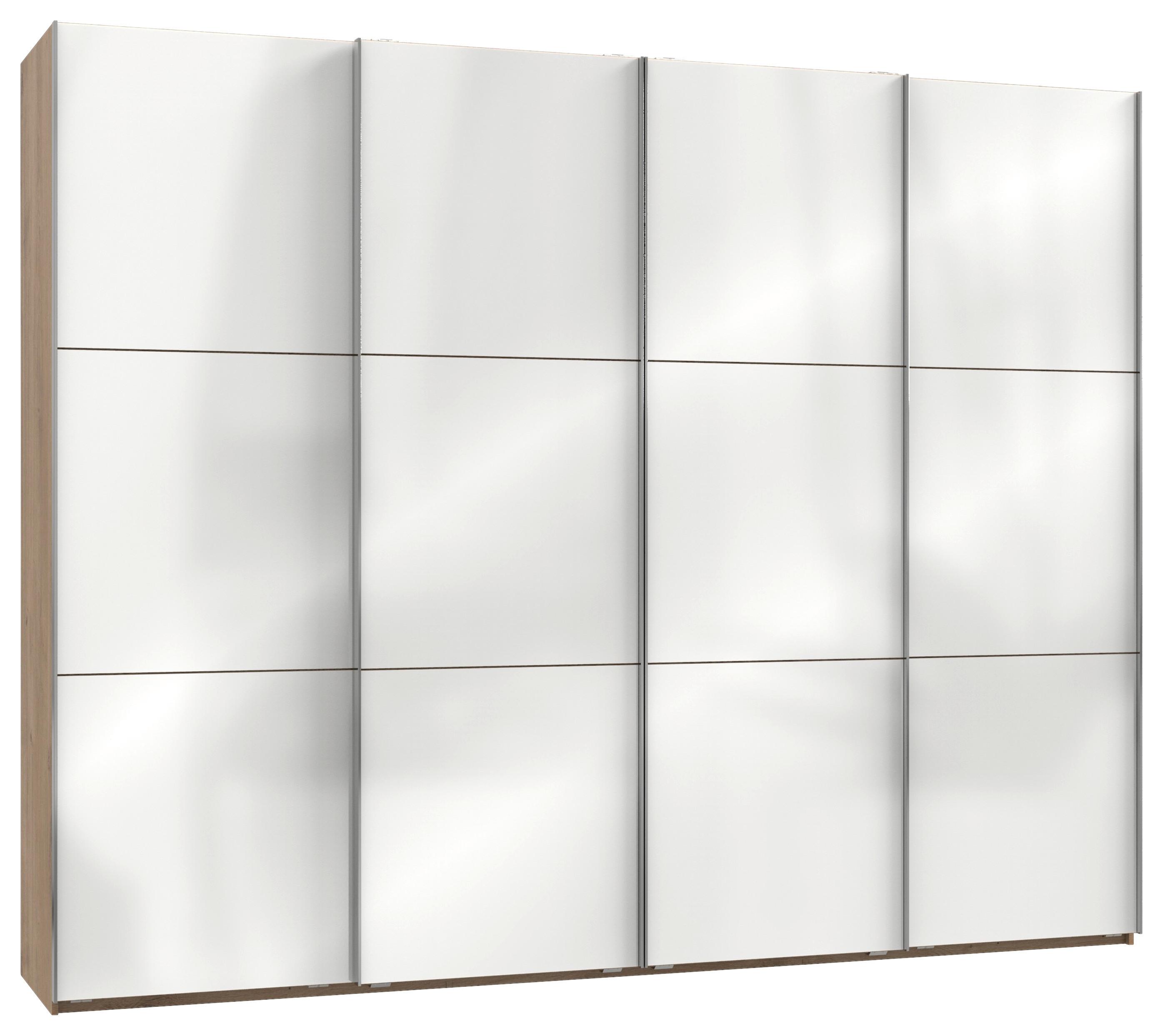 Schwebetürenschrank B: 300 Cm Level 36c Weiß/eiche Dekor - Eichefarben/Weiß, MODERN, Holzwerkstoff (300/236/65cm) - MID.YOU