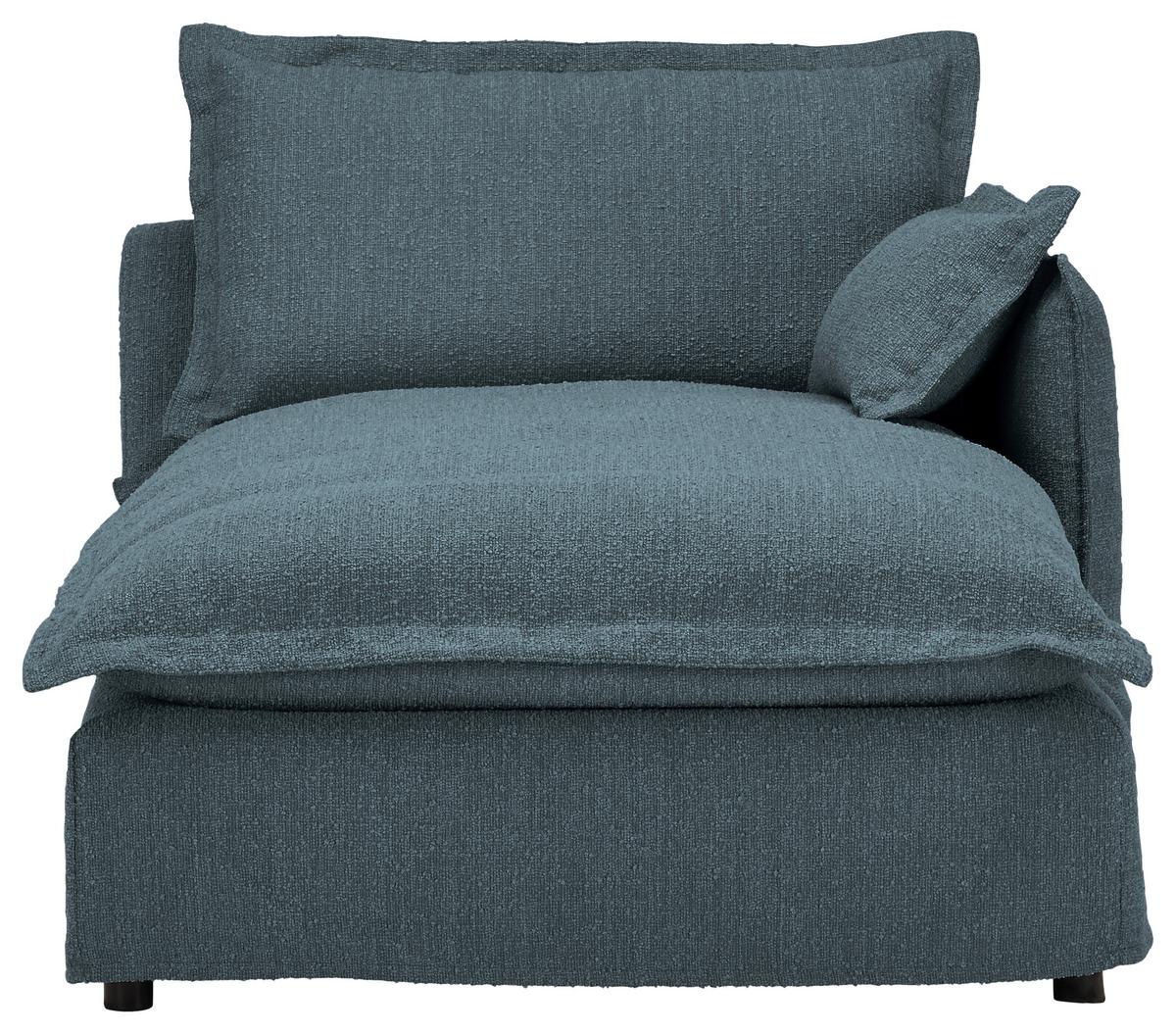 Ecksofa Toscana - Blau/Schwarz, Trend, Textil (295/165cm) - Livetastic