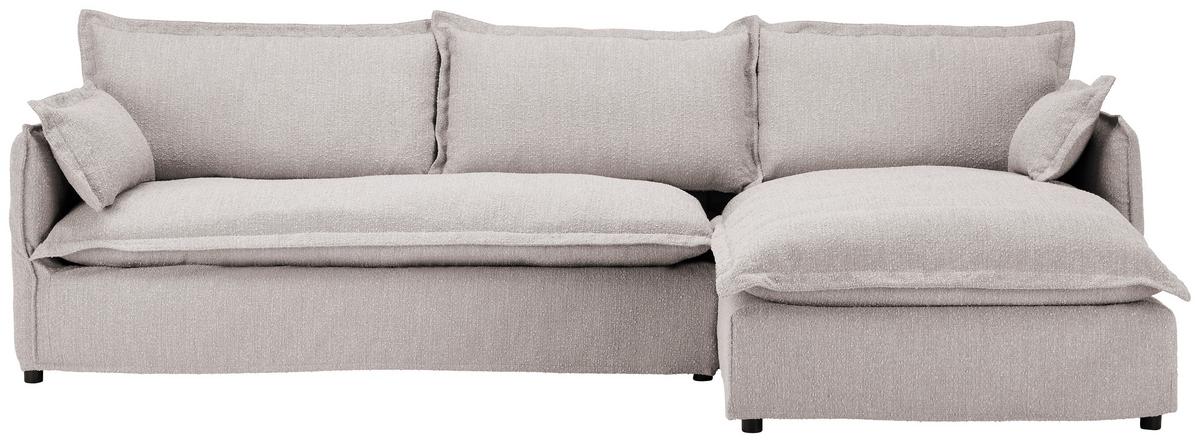 Ecksofa Toscana - Beige/Schwarz, Trend, Textil (295/165cm) - Livetastic