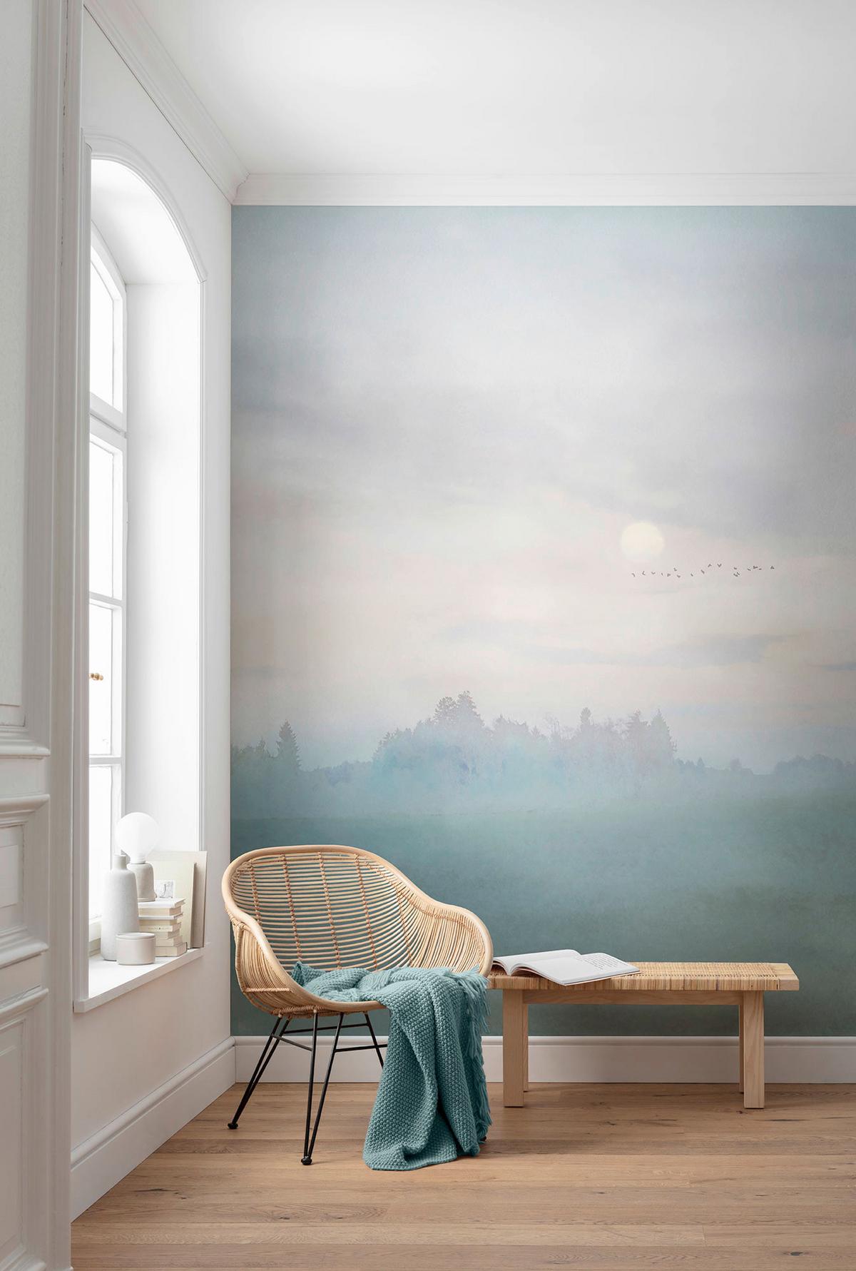 Vliestapete Hazy Hush - Multicolor, Basics (200/250cm) - Komar