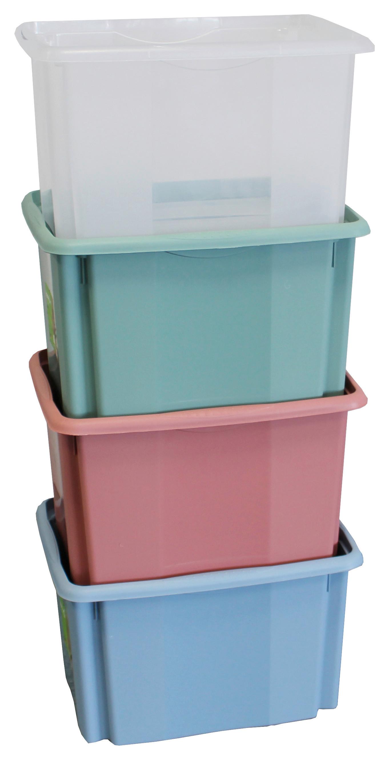 Aufbewahrungsbox Emil Dreh- und Stapelbar Kunststoff 24 L - Transparent, KONVENTIONELL, Kunststoff (41/34,5/22cm)
