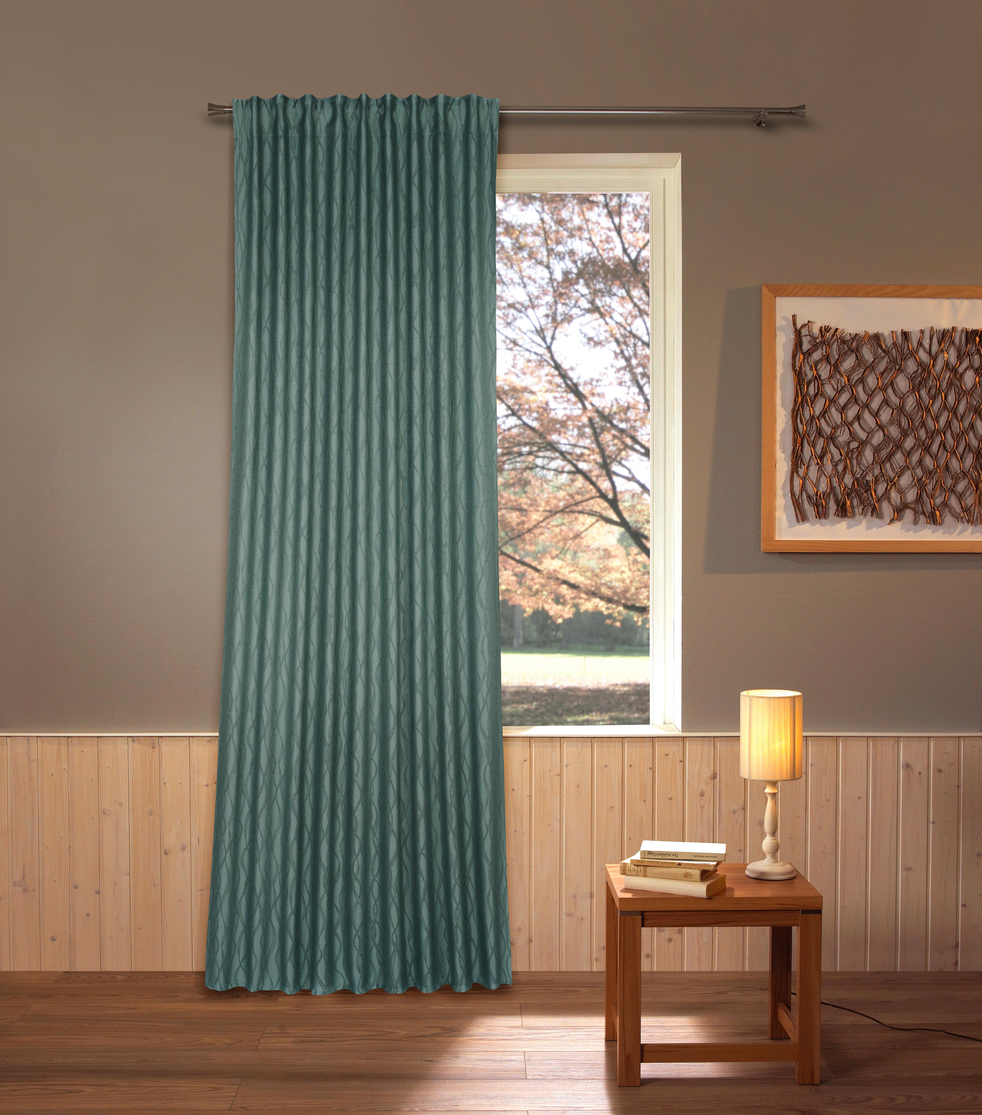Verdunkelungsvorhang Loreen - Grün, ROMANTIK / LANDHAUS, Textil (140/245cm) - James Wood