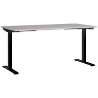 Schreibtisch Schwarz/Kaschmir L: 160cm - Kaschmir/Schwarz, MODERN, Holzwerkstoff/Metall (160/80/72-120cm) - Germania