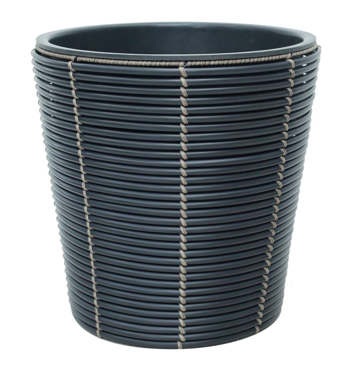 Pflanzentopf Mausa - Schwarz, KONVENTIONELL, Kunststoff/Metall (35/35cm) - Luca Bessoni