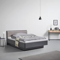 Čalouněná postel 140x200 cm, Mariello, cappuccino - cappuccino/antracitová, Moderní, dřevo/textil (140/200cm) - Bessagi Home