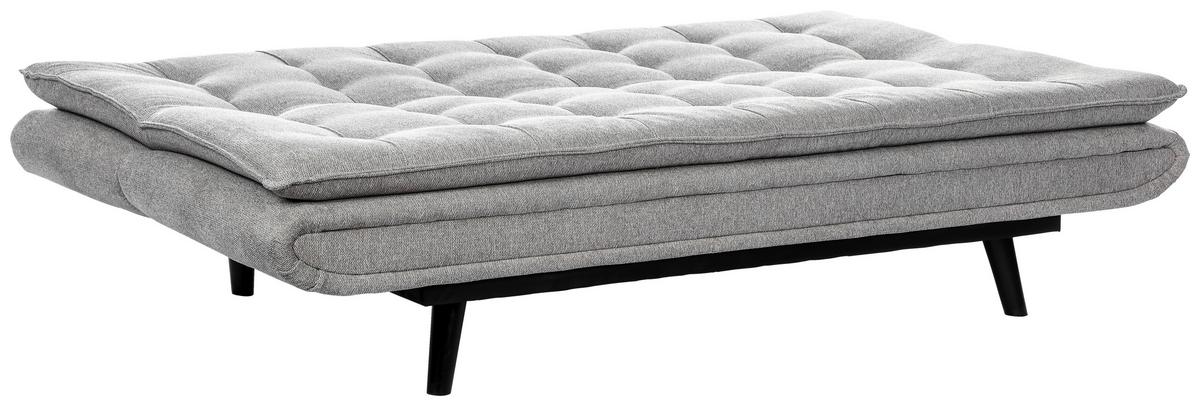 Rozkládací pohovka SUN, šedá, sklopná, max. 360 kg - šedá/černá, Moderní, dřevo/textil (190/83/93cm) - Mömax