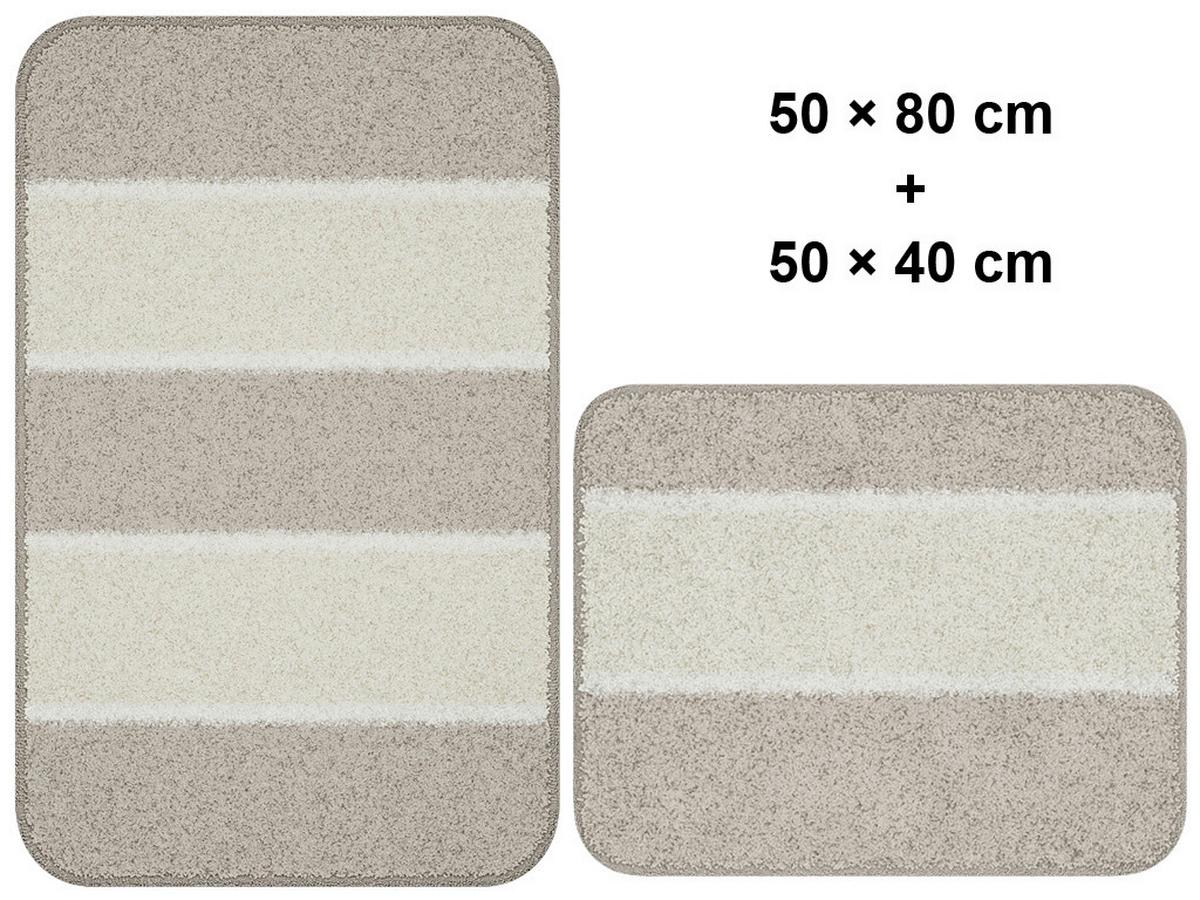 Bademattenset Waymore 2er Set - Beige, Basics, Textil (50x80/40x50cm) - Grund