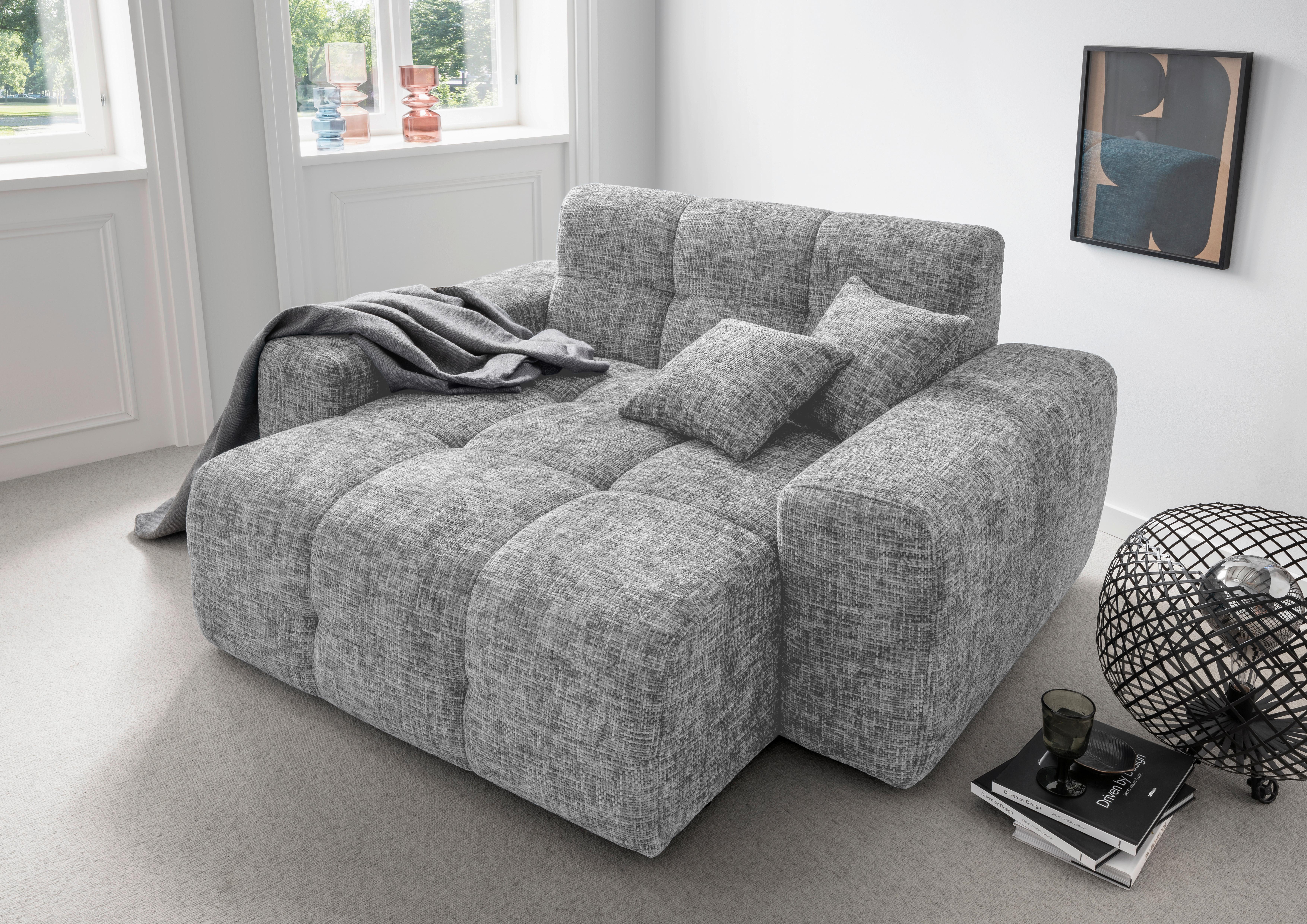 XXL-Sessel Bosco, Silberfarben B: 181 cm - Silberfarben, MODERN, Textil (181/87/155cm) - Livetastic