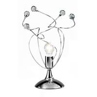 Kristall-Tischleuchte 4726/Lg - Chromfarben, KONVENTIONELL, Glas/Metall (30/45cm)