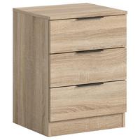 Nachtkästchen Kopenhagen Sonoma Eiche B: 45 Cm - Schwarz/Sonoma Eiche, MODERN, Holzwerkstoff (45/60/40cm) - MID.YOU