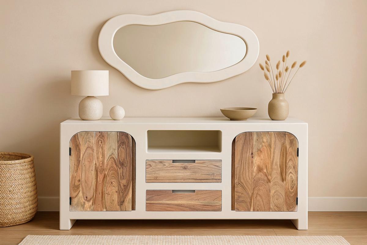 SPIEGEL Weiß B: 62cm - Weiß, Design, Glas/Holzwerkstoff (62/120/3cm) - MID.YOU