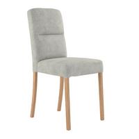 Vierfußstuhl Emma Ii Webstoff Hellgrau, B: 43 Cm - Eichefarben/Hellgrau, KONVENTIONELL, Holz/Textil (43/91/58cm)