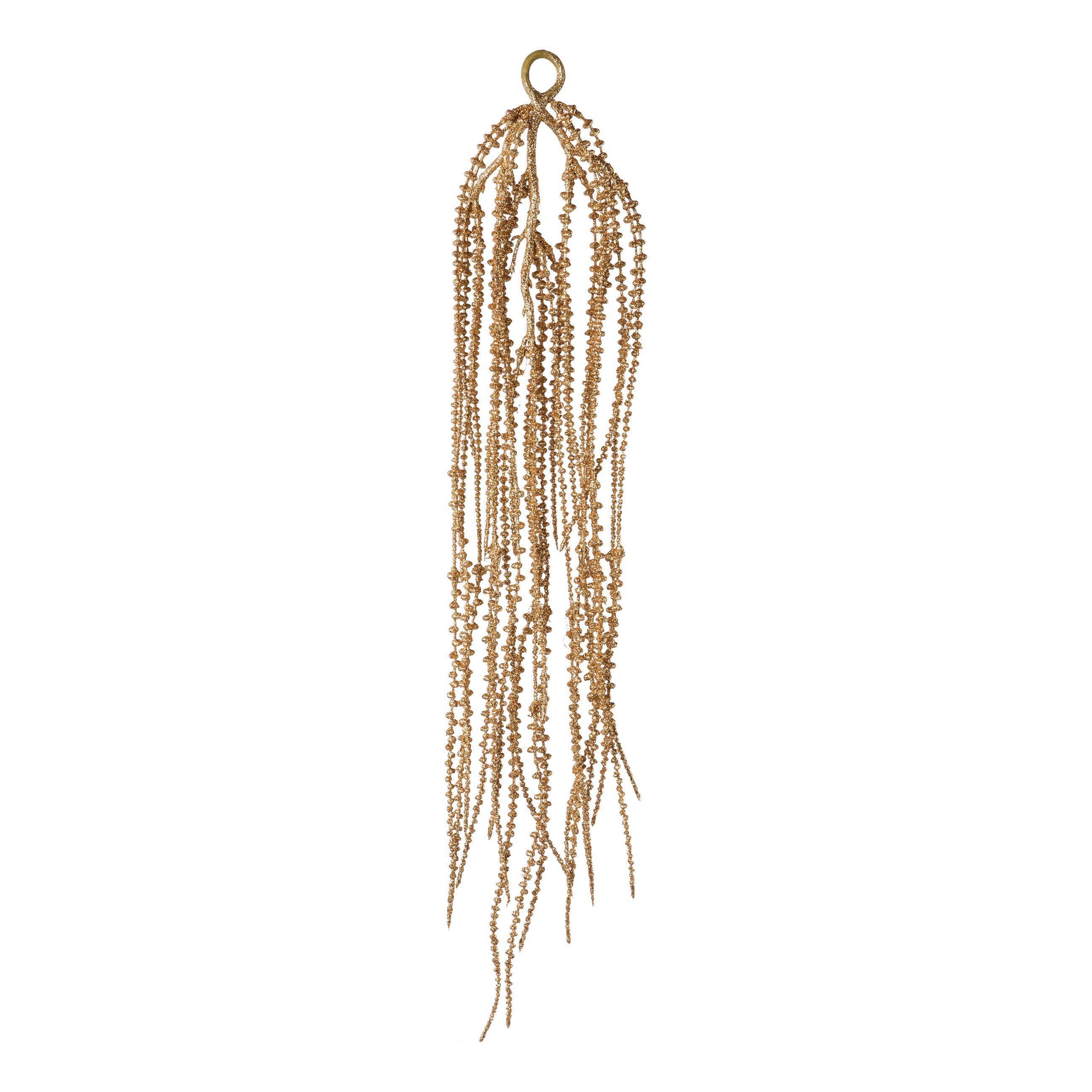 Kunstpflanze Palmfruch- Hänger Goldfarben L: 63 cm Rio - Goldfarben, Basics, Kunststoff (63cm)