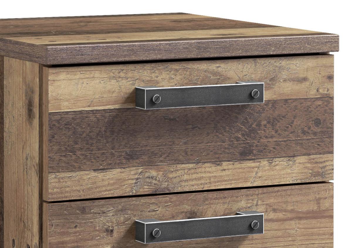 Rollcontainer Braun/grau Cliff 40,4x55,9x41,6 Cm - Braun/Grau, KONVENTIONELL, Holzwerkstoff/Kunststoff (40,4/55,9/41,6cm) - MID.YOU