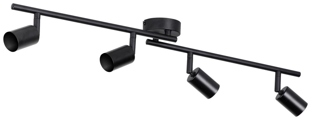 Bodové svietidlo MOLLY, 4xE27 max. 24W, 230V - čierna, Konventionell, kov (79,5/8,5/15,5cm) - Mömax