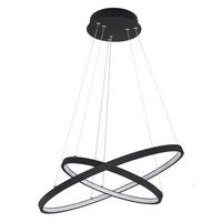 Led Függőlámpa 67192-42b Ralph - fekete/fehér, Design, műanyag/fém (51/120cm) - Globo