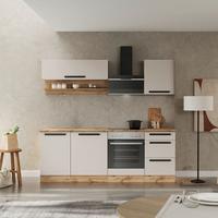 Küchenleerblock Aveiro Kaschmir/Eiche Wotan B: 220cm - Kaschmir/Eiche Wotan, Trend, Holzwerkstoff (220cm) - Held