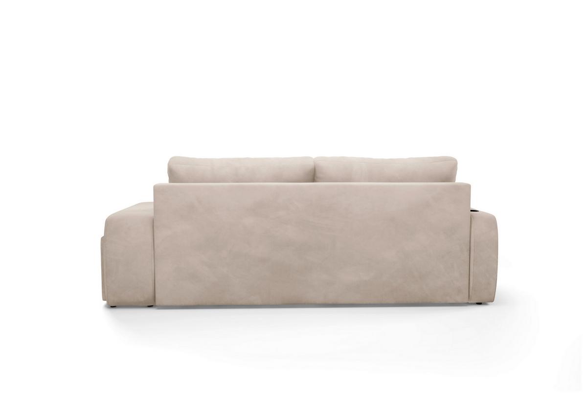 Schlafsofa Ines Beige B: 258cm - Beige/Schwarz, Design, Textil (258/98/95cm) - Livetastic