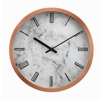 Nástěnné hodiny Sally, Ø: 30,5cm - šedá/bílá, kov/sklo (30,5cm) - Modern Living