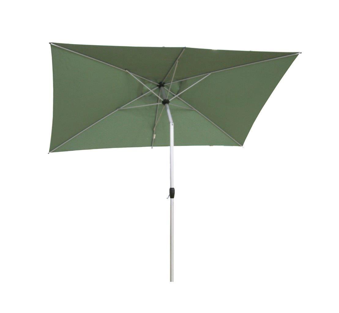Sonnenschirm Lyon Green - Grau/Grün, Basics, Textil/Metall (300/200/250cm)