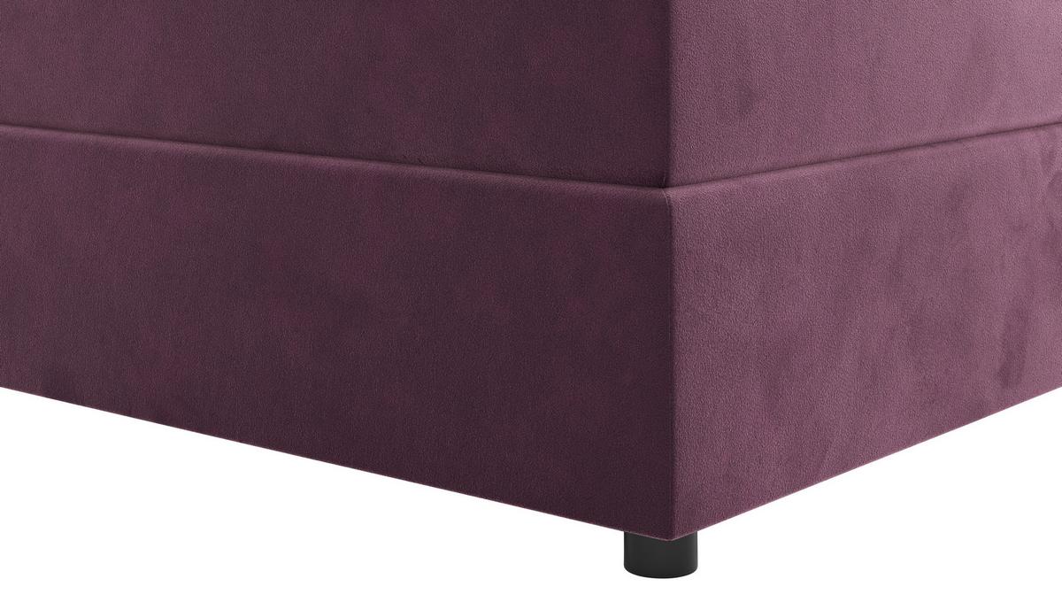 Boxspringbett Castle Violett Lxf: ca. 160x200 cm - Violett/Schwarz, Holzwerkstoff/Textil (160/200cm) - MID.YOU