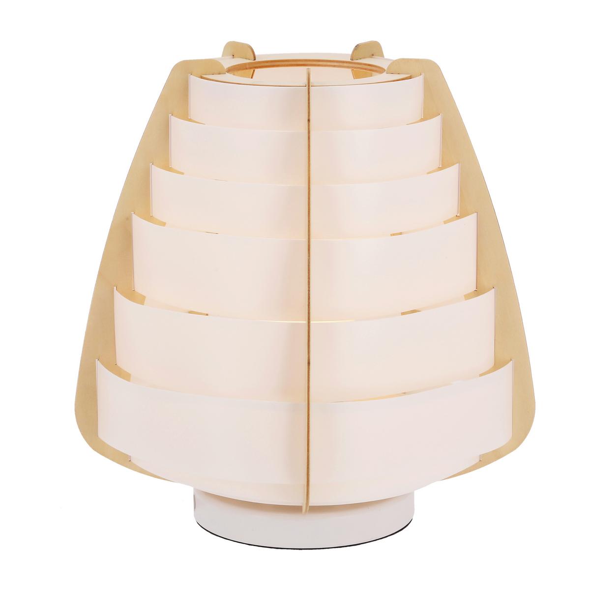 Tischleuchte 5050139 Nagoja - Beige/Goldfarben, KONVENTIONELL, Textil/Metall (27/27/27cm)