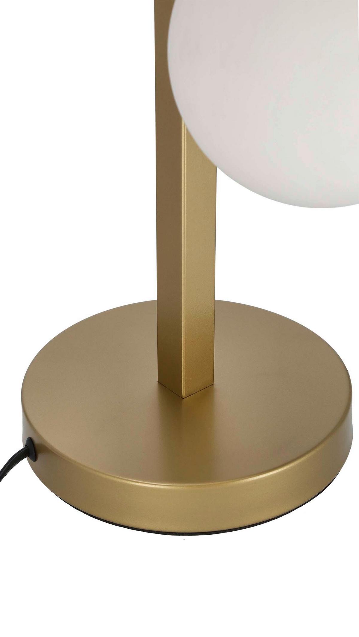 Tischleuchte 42-73433 - Messingfarben, KONVENTIONELL, Glas/Metall (28/16/42cm)