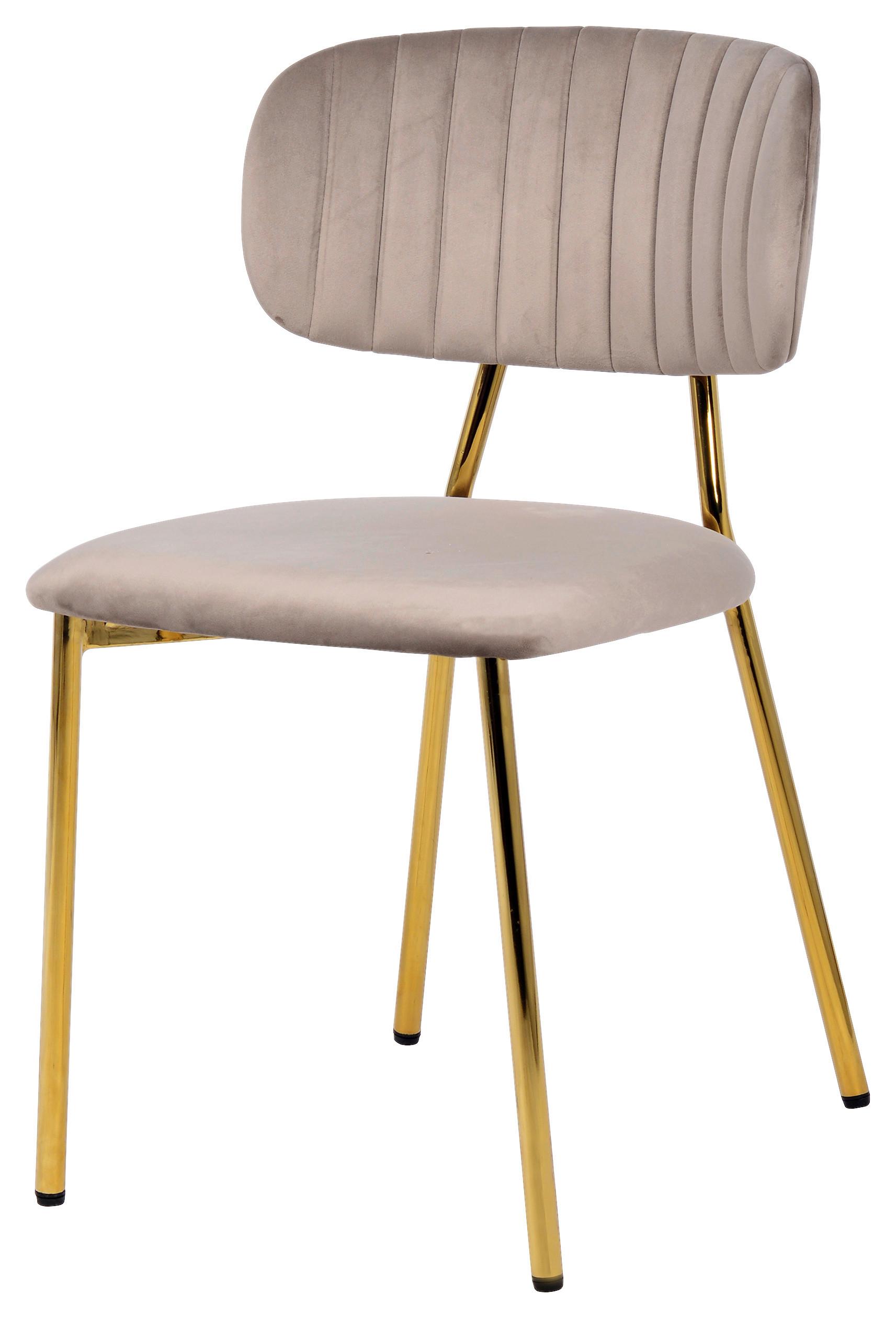 SADA ŽIDLÍ GISELLE 125 - barvy zlata/šedohnědá, Design, kov/plast (47/80/51cm) - Kayoom