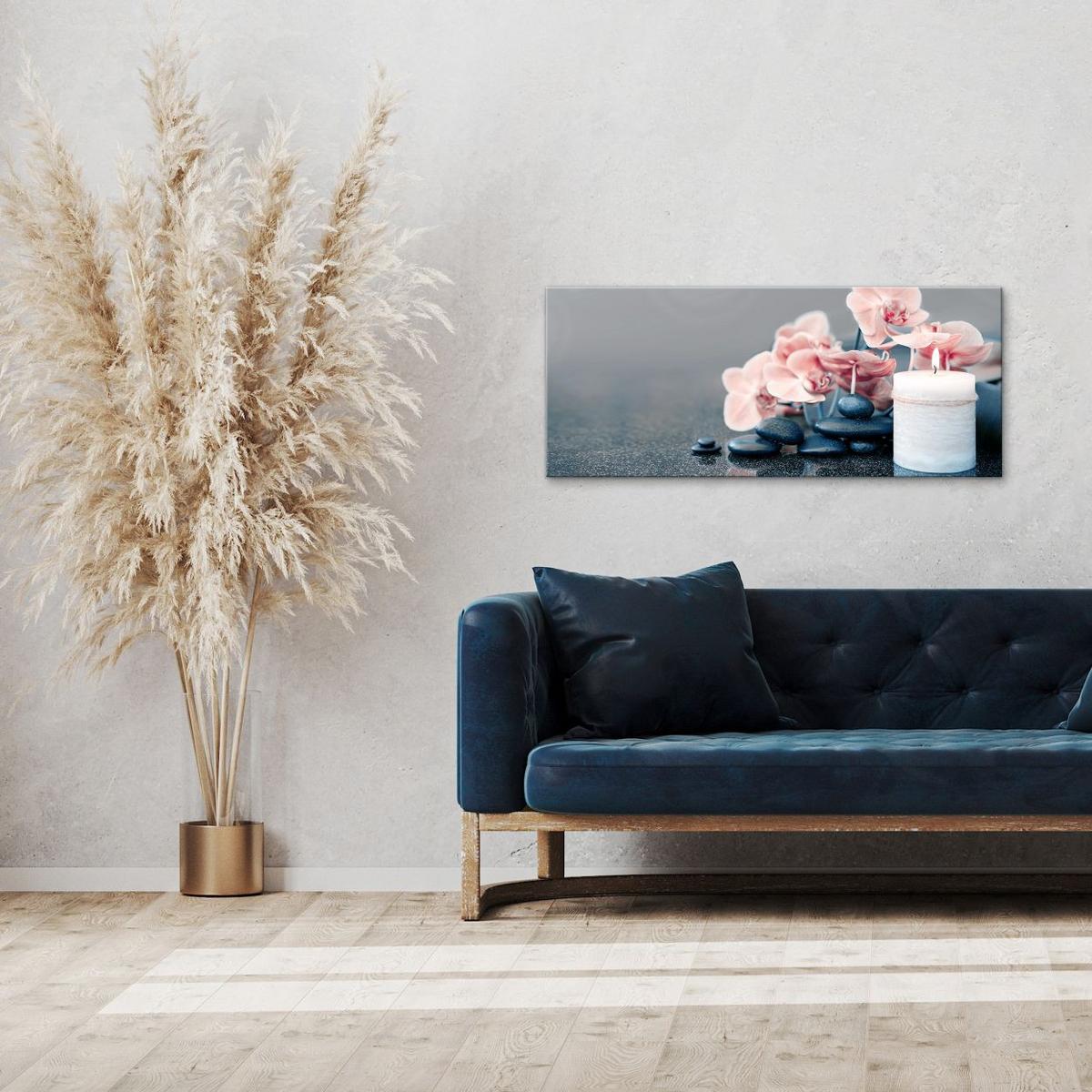 Feszített Vászonkép Melina Kb. 120/50cm - grafitszürke/pink, Konventionell, műanyag/fa (120/50cm) - Luca Bessoni