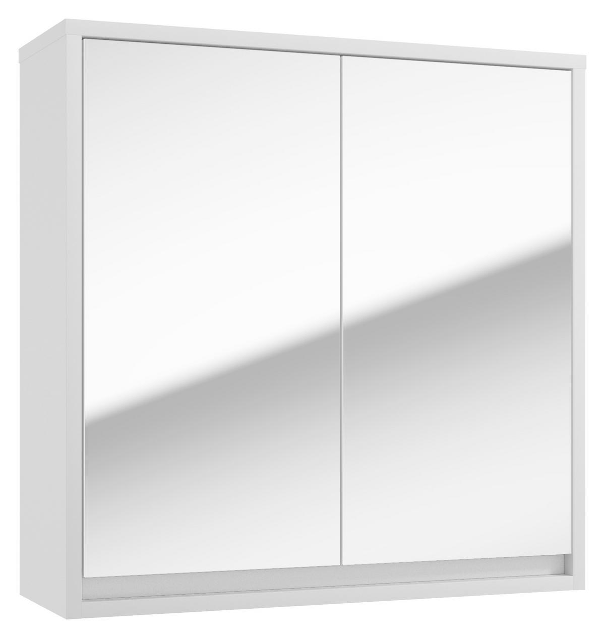 Spiegelschrank Slito 2-türig Bht: 60x60x20 Cm - Anthrazit/Weiß, Basics, Holzwerkstoff (60/60/20cm) - MID.YOU