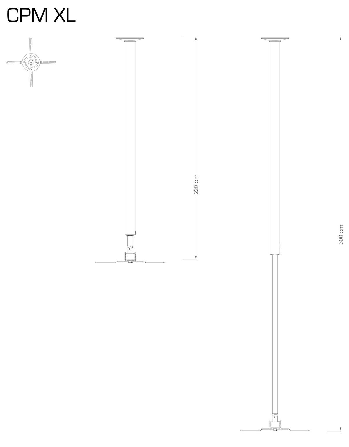 Tv- Wandhalterung Cpm Silberfarben B: 62 Cm - Silberfarben, MODERN, Metall (62/220/19cm) - MID.YOU