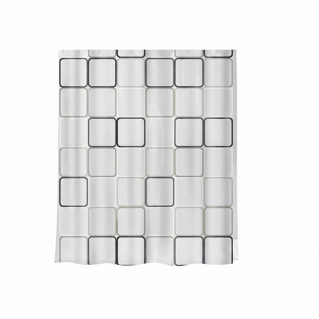 Duschvorhang in Schwarz Kunststoff - Schwarz, Basics, Kunststoff (180/200cm) - Spirella