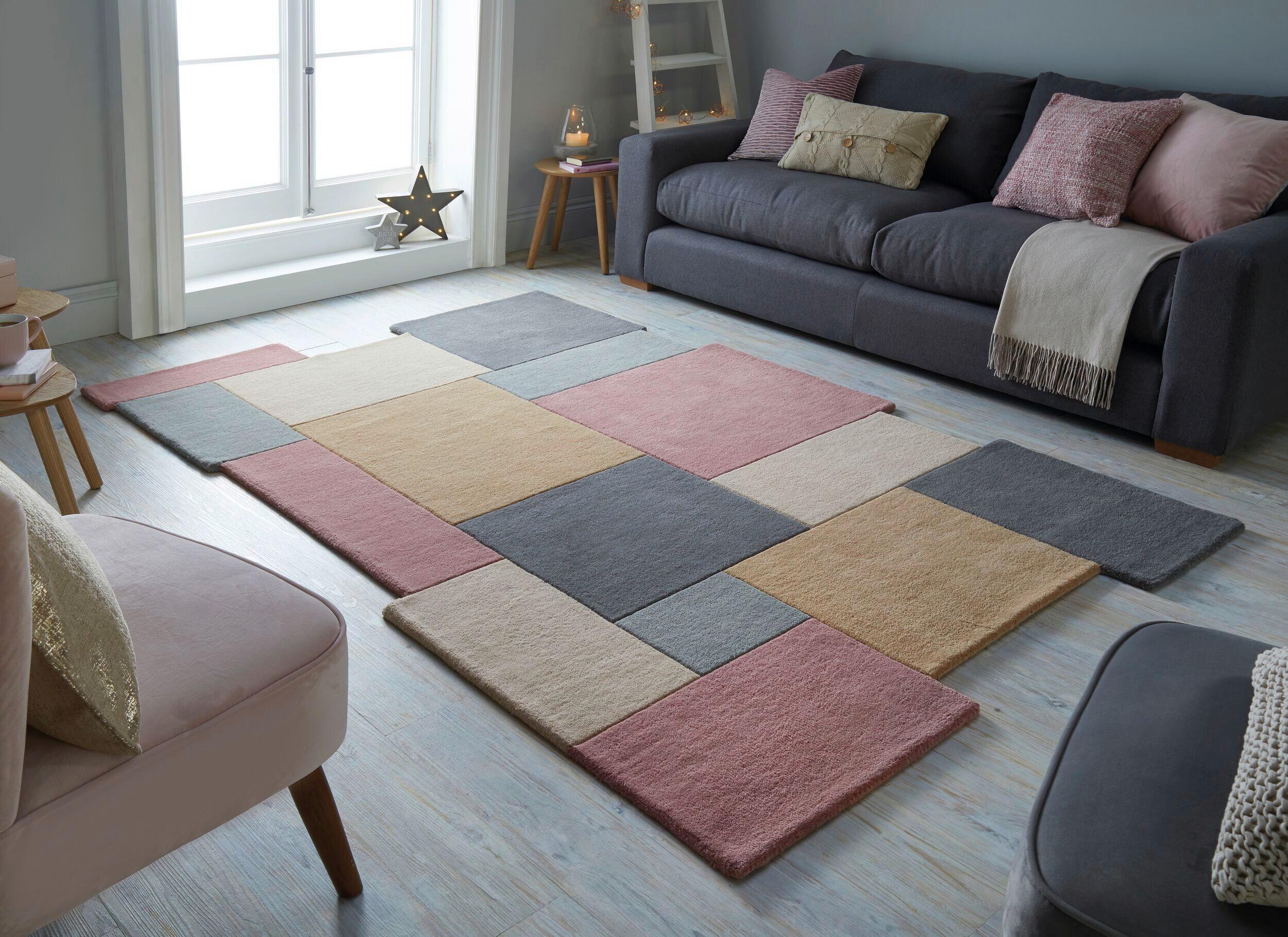 Wollteppich Wollteppich Pink,rosa B:240cm - Pink/Naturfarben, Basics, Textil (240/150cm)