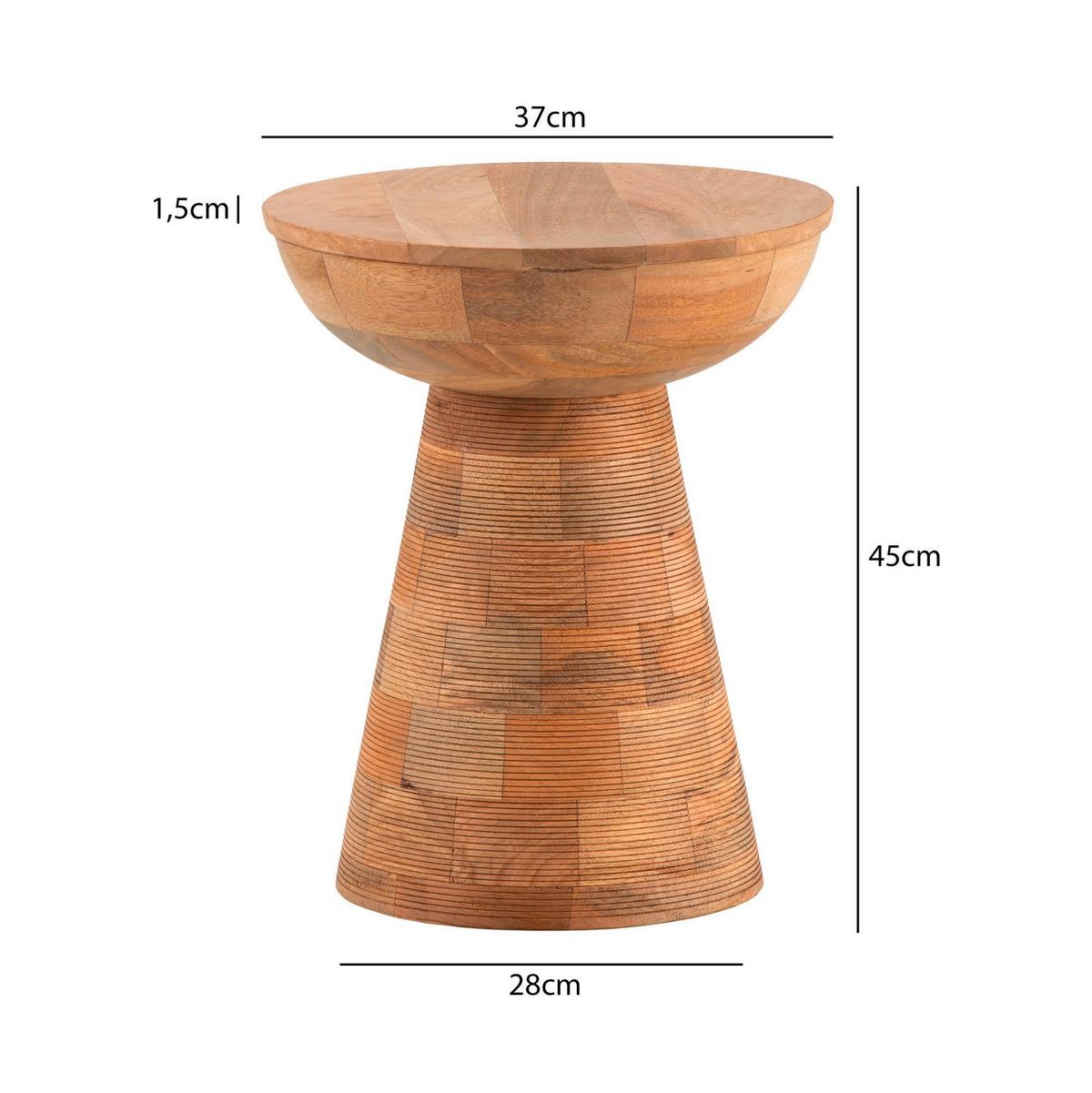 Beistelltisch Braun B: 37 Cm - Braun, Design, Holz (37/37/45cm) - Livetastic