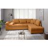 Eckschlafsofa Alvito Goldfarben S: 298x202cm - Goldfarben/Schwarz, MODERN, Textil (298/202cm) - MID.YOU