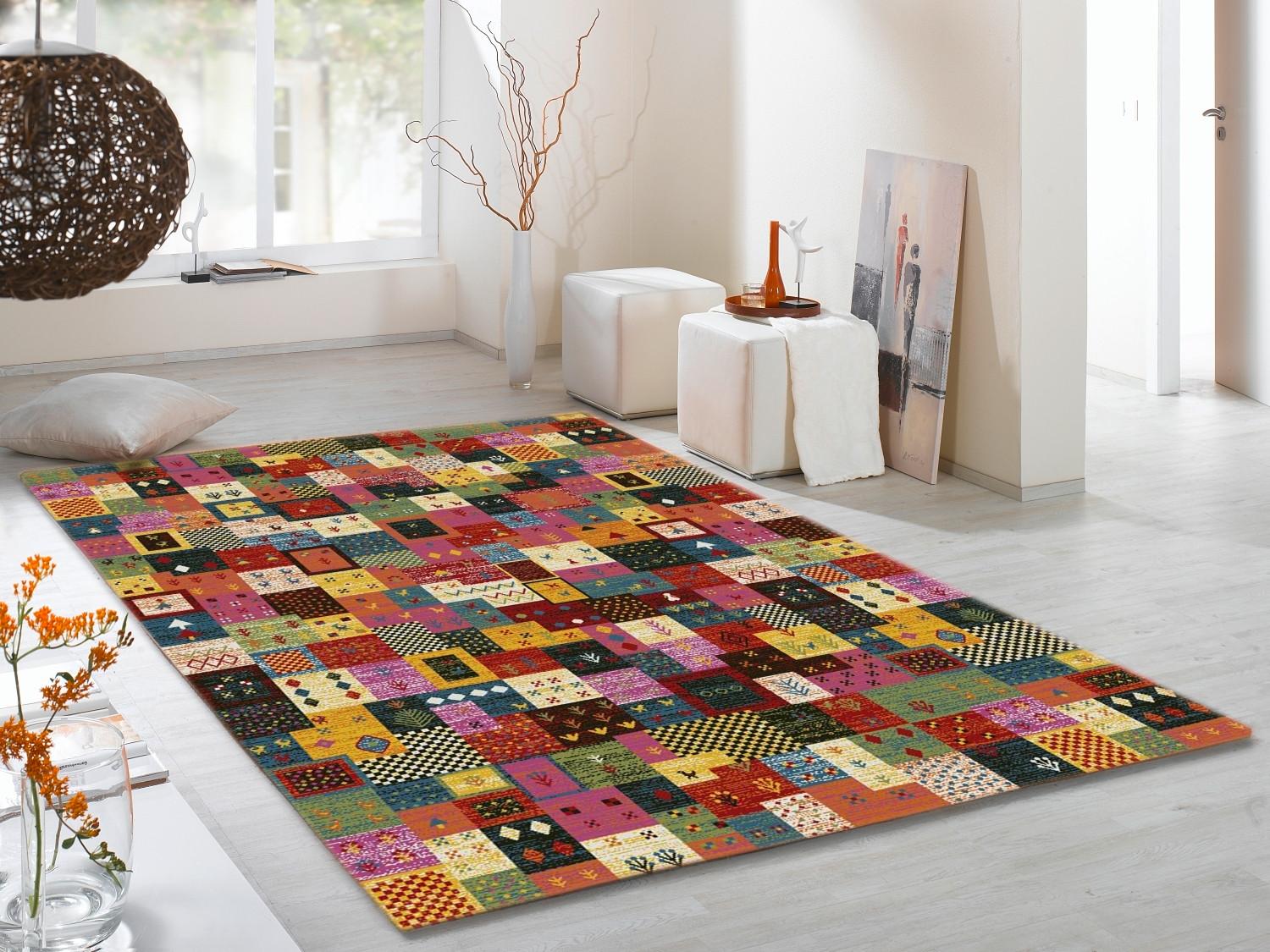Webteppich Multicolor Happiness Paradis 150x80 cm - Multicolor, Basics, Textil (80/150cm) - Novel