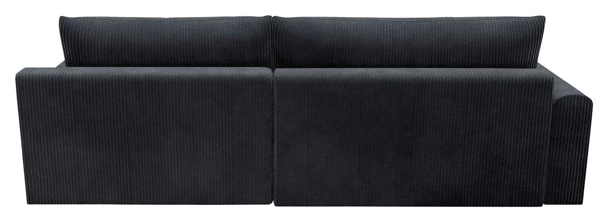 Eckschlafsofa Prag, Anthrazit S: 253x167 cm - Anthrazit/Schwarz, MODERN, Textil (253/167cm) - Trendmanufaktur