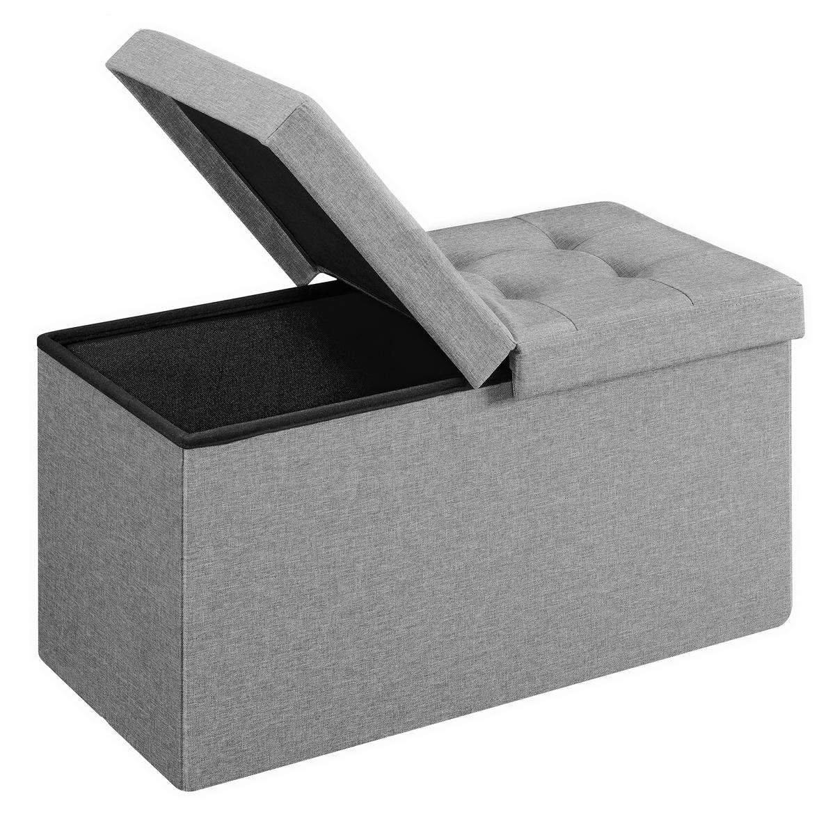 Sitzbox Grau B: 76cm - Grau, Basics, Holzwerkstoff/Textil (76/38/38cm)