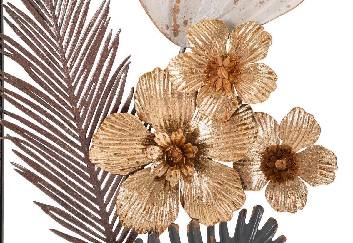 Wanddeko Classic Goldfarben/Weiß/Grau B: 28,6cm - Goldfarben/Weiß, Basics, Metall (28.6/5.10/74.3cm)