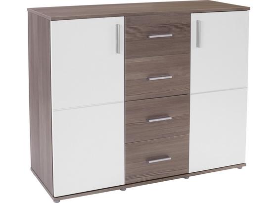 Kommode B:132cm Avola/Weiß Dekor - Dunkelbraun/Weiß, MODERN, Holzwerkstoff (132,2/95,1/38,6cm) Kommode B:132cm Avola/Weiß Dekor - Dunkelbraun/Weiß, MODERN, Holzwerkstoff (132,2/95,1/38,6cm)