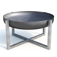 Feuerschale Cross XXL - Edelstahlfarben/Rostfarben, Basics, Metall (63/63/35cm)