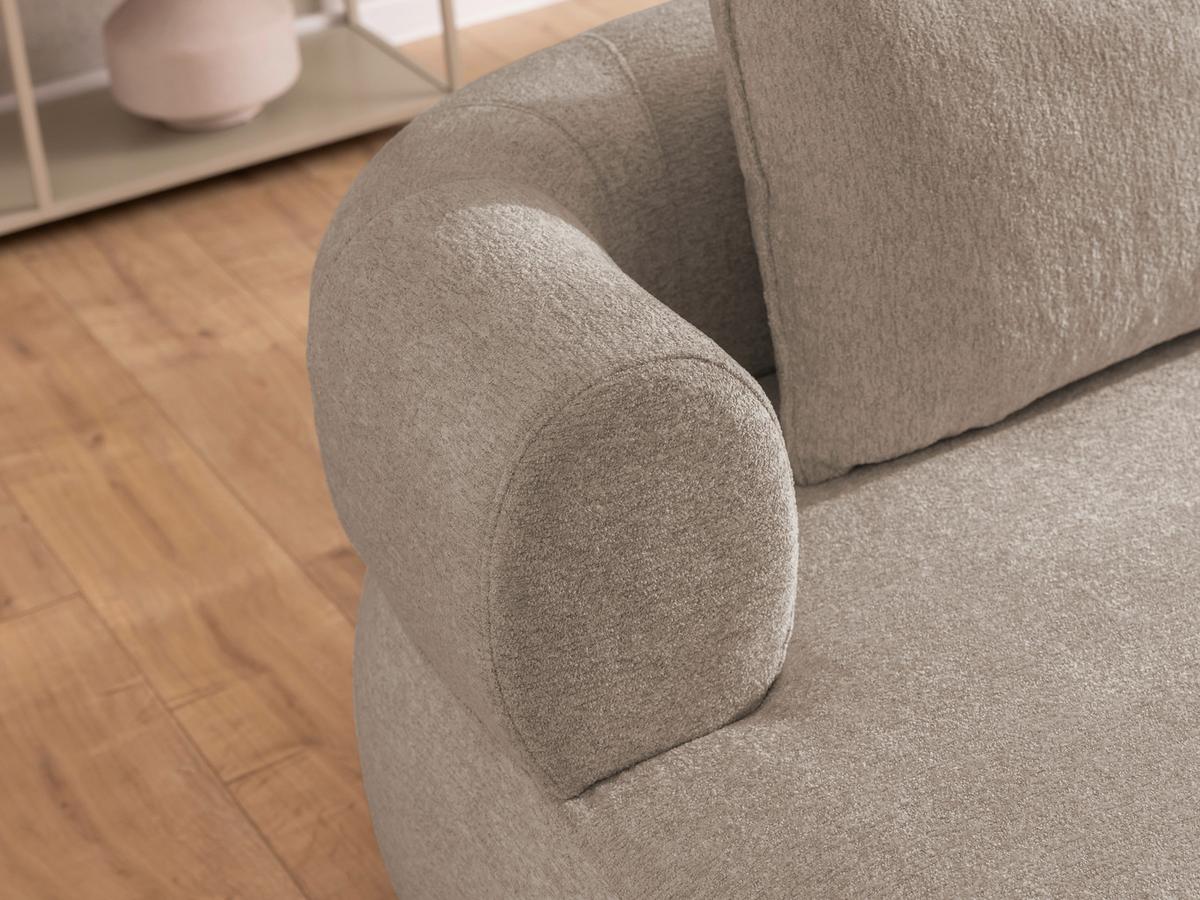 Ecksofa Ferro Hellbraun S: 156x256 cm - Hellbraun/Schwarz, Design, Textil (156/256cm) - Livetastic