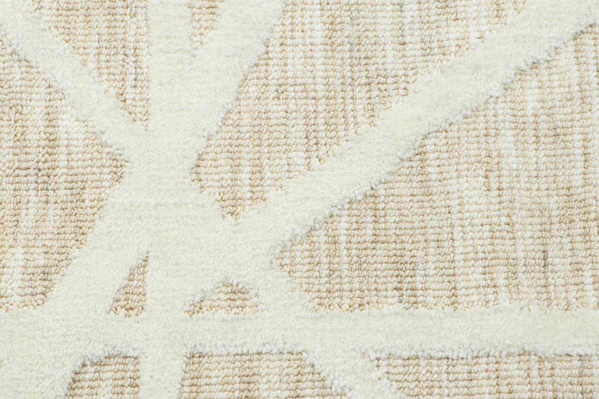 Teppich Verona Cutloop Beige Weiß - Beige/Weiß, Basics, Textil (160/230cm)