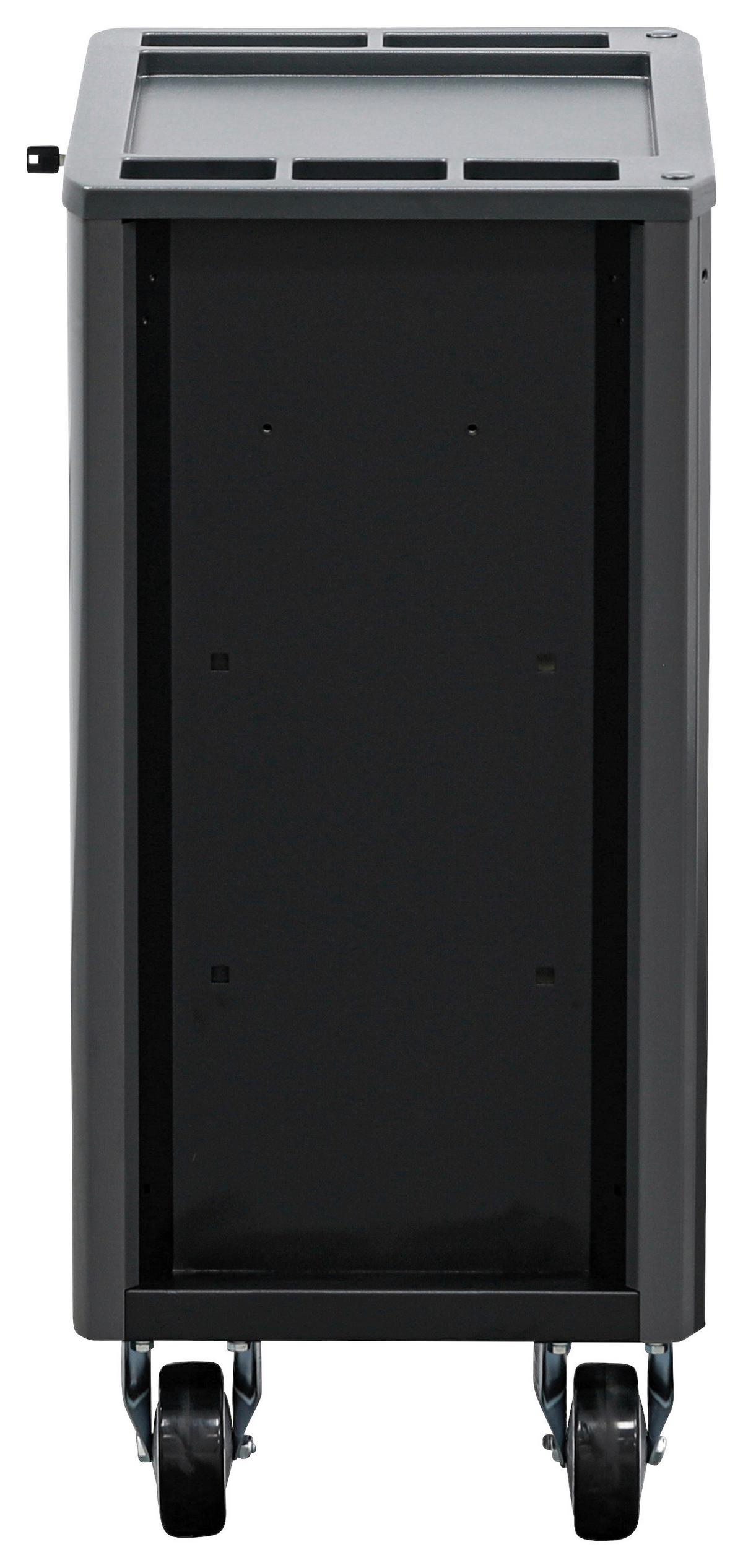 Werkstattwagen Josef - Silberfarben/Schwarz, Basics (72,4/103,3/47cm)