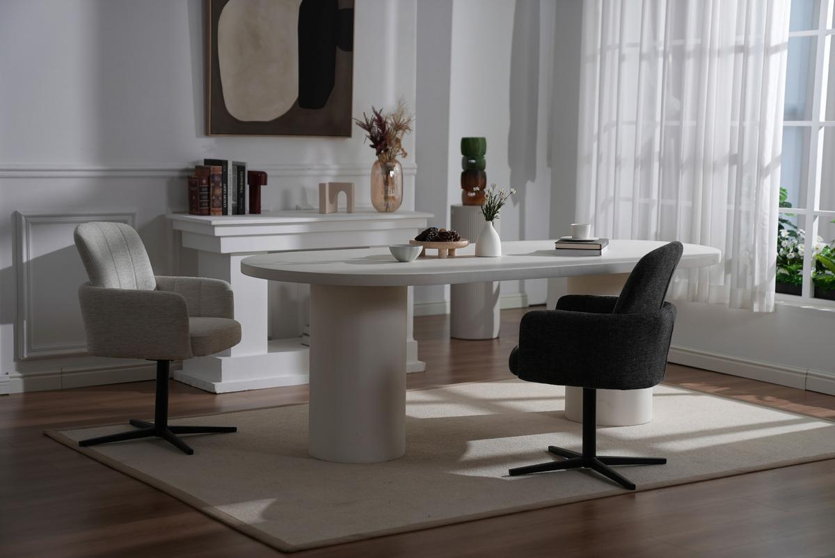 Armlehnstuhl Allison Leinenoptik Beige, B: 58 Cm - Beige/Schwarz, LIFESTYLE, Holz/Textil (58/86/64cm) - Livetastic