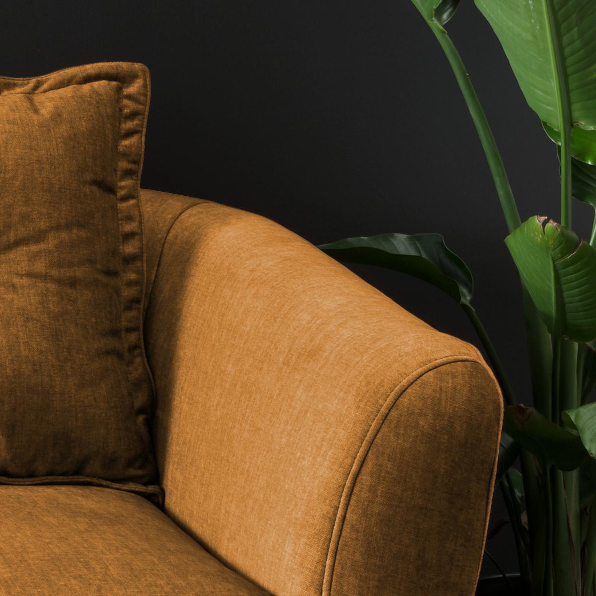2,5-Sitzer Baggio Gelb B: 196 cm - Gelb/Buchefarben, MODERN, Textil (196/94/103cm) - Livetastic