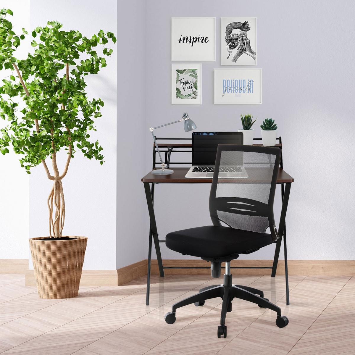 Drehstuhl Porto Eco Schwarz - Schwarz, MODERN, Kunststoff/Textil (49/108/44cm) - MID.YOU