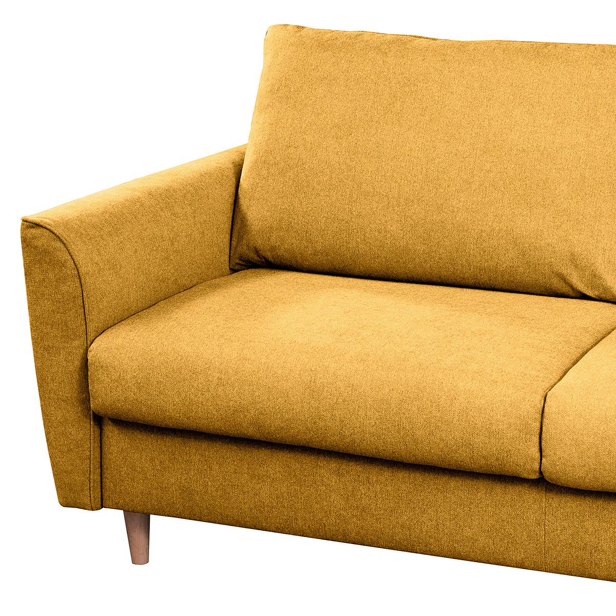 Schlafsofa Winter Senfgelb B: 195 cm - Buchefarben/Senfgelb, Design, Textil (195/90/102cm) - Livetastic