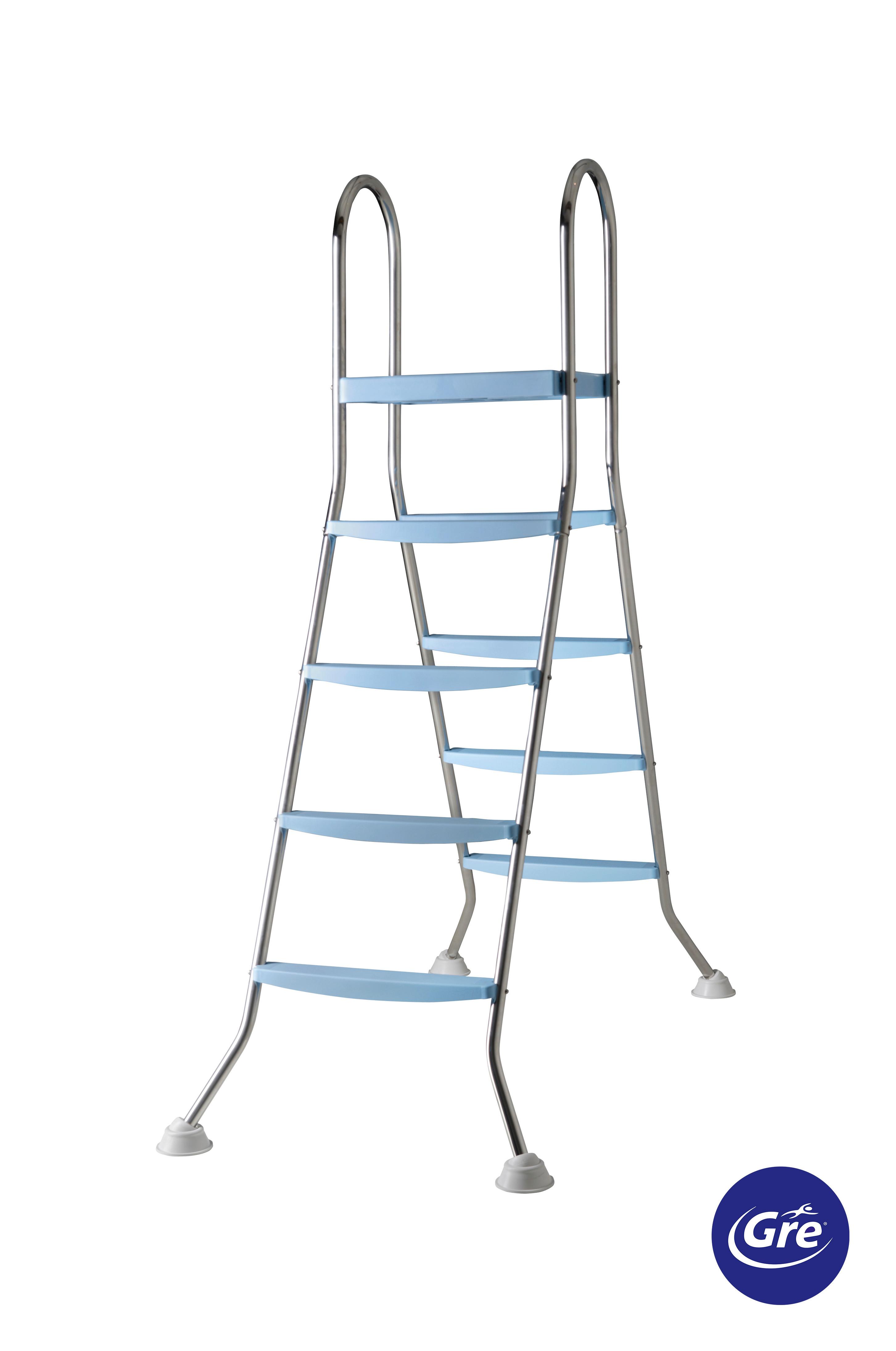 Poolleiter Leiter - Alufarben, KONVENTIONELL, Metall (45/142/8cm) - Gre