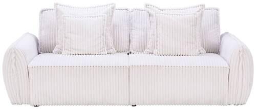 3-Sitzer-Sofa Corsico Beige - Beige/Schwarz, MODERN, Textil (235/87/114cm)